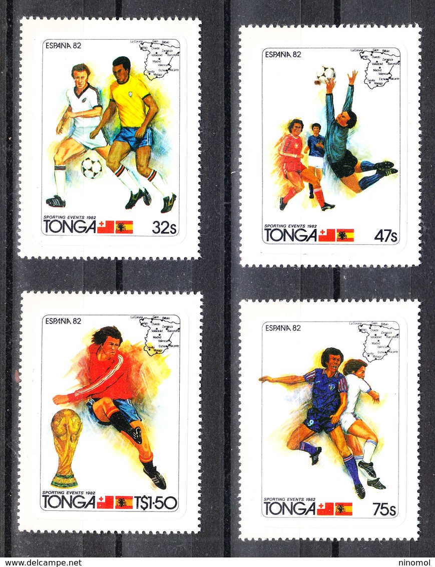 Tonga - 1982. Calciatori In Azione. Soccer Players In Action. Complete MNH Series - 1982 – Espagne