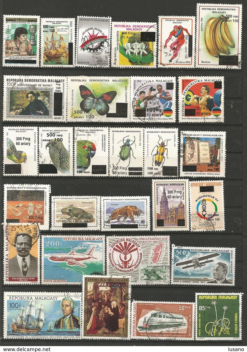 Madagascar - Petite collection d'oblitérés (quelques-uns de complaisance)