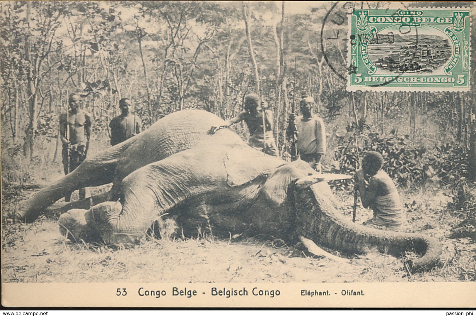 BELGIAN CONGO PPS 1912 ISSUE STIBBE 43 VIEW 53 CTO - Entiers Postaux