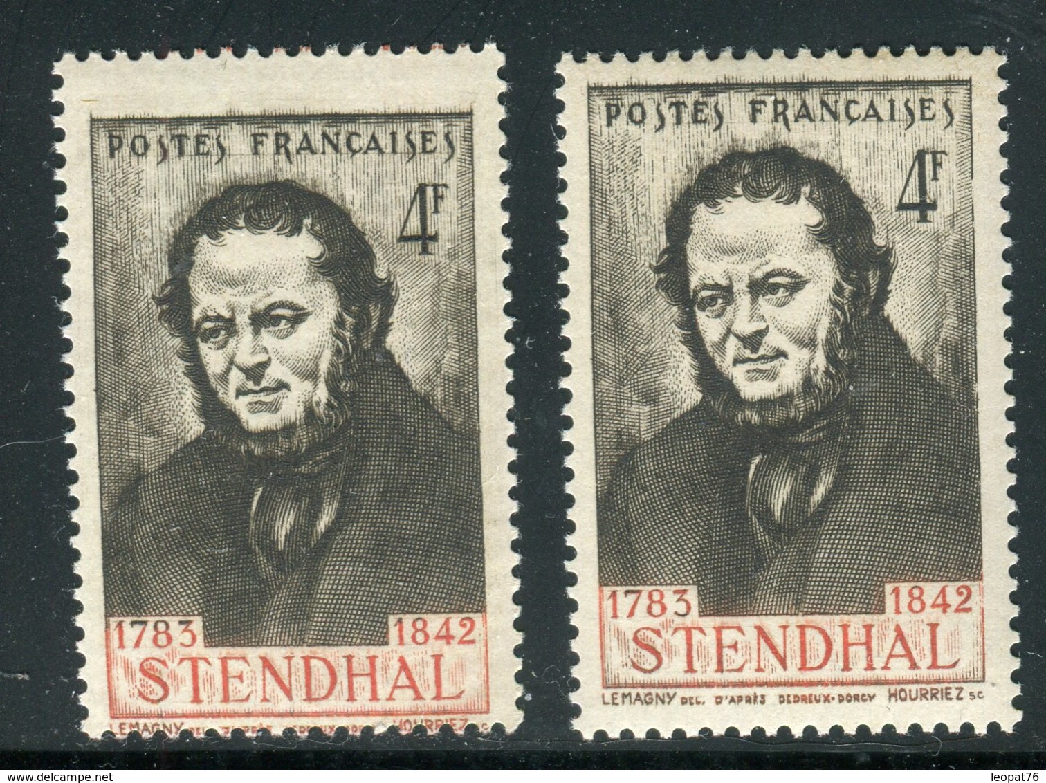 Variété - N° Yvert 550 - 1 Exemplaire Décentré + 1 Normal - Neufs Luxe - Ref V 670 - Unused Stamps