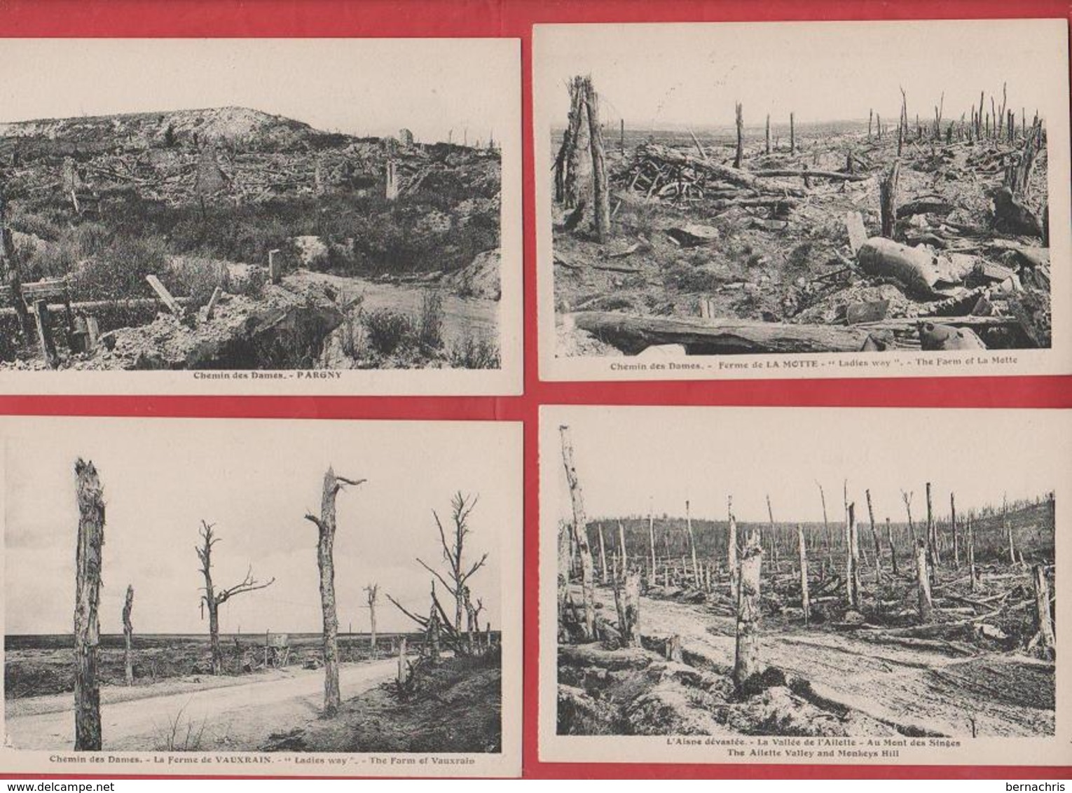 Lot De 11 Cp Du Chemin Des Dames 02 - 1914-18