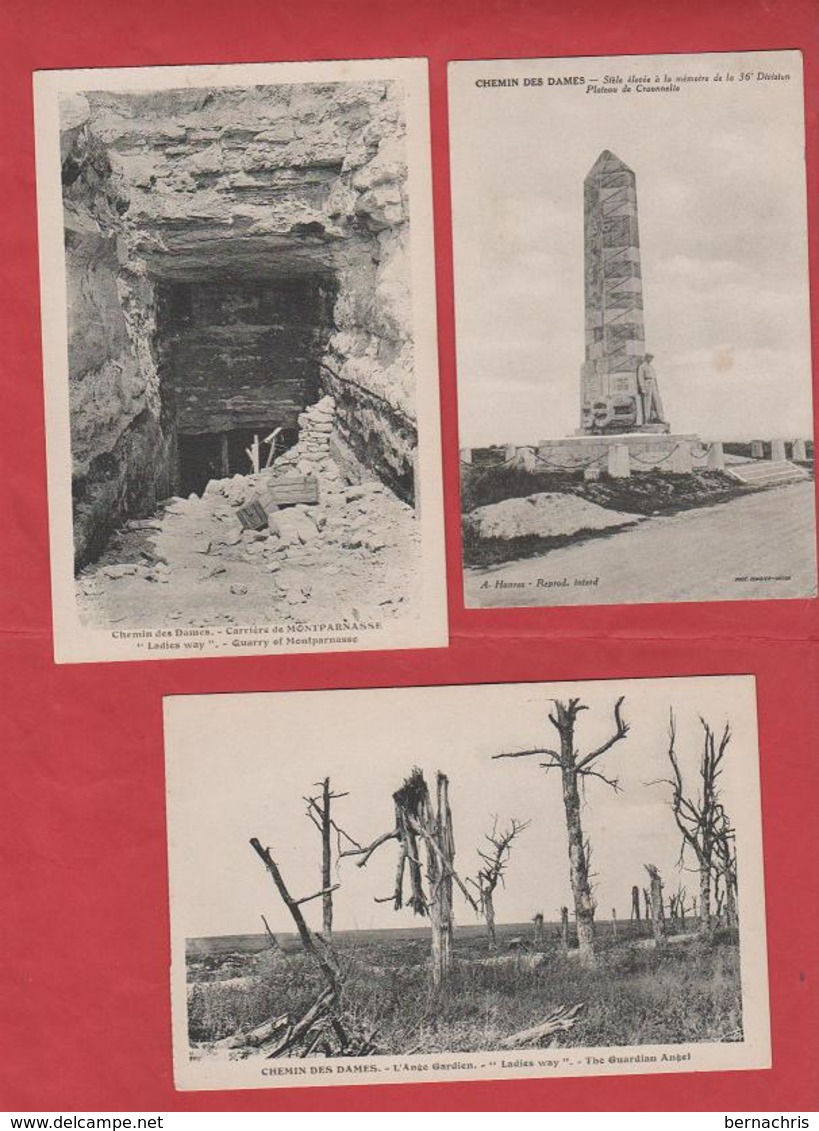 Lot De 11 Cp Du Chemin Des Dames 02 - 1914-18