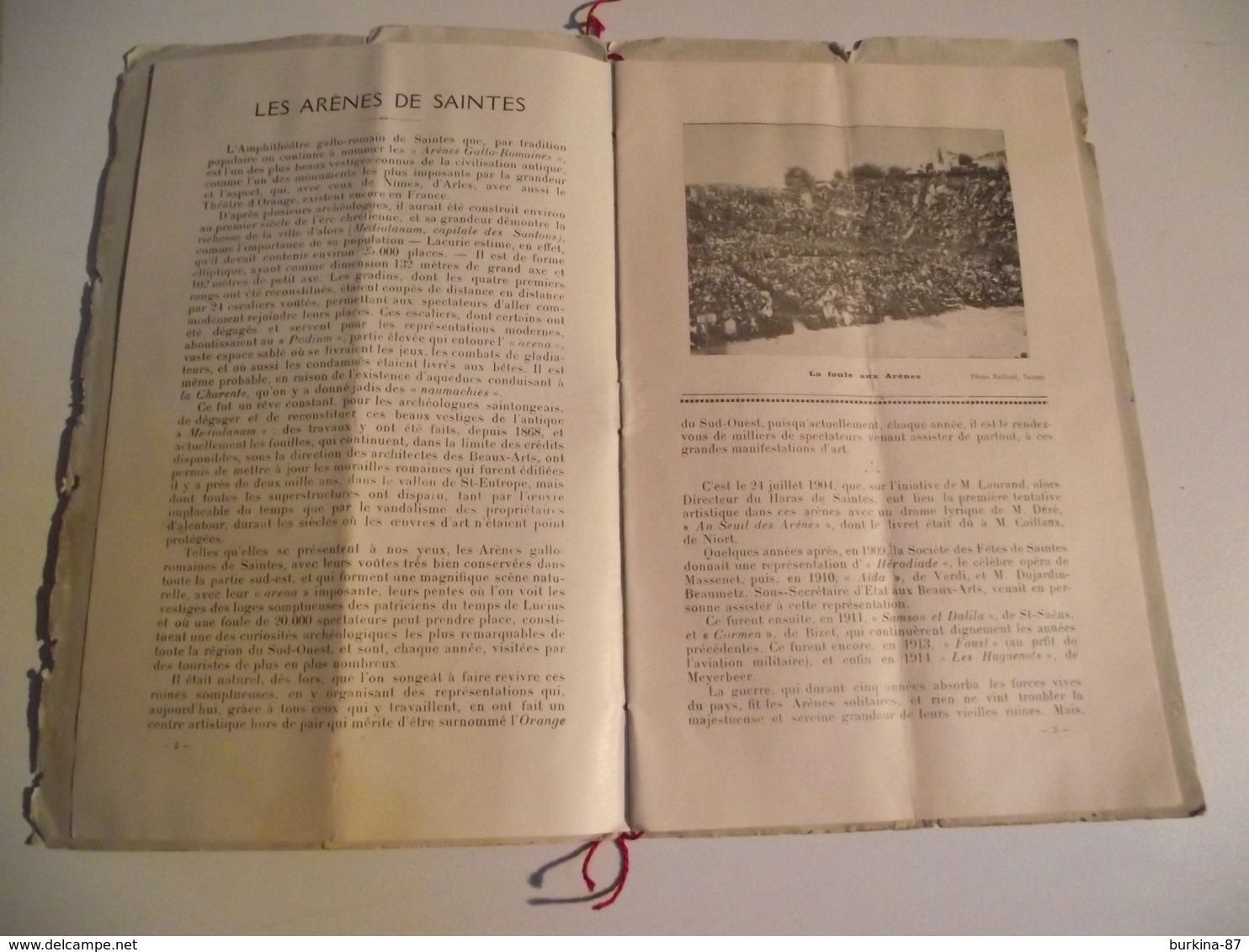 SAINTES, Programme, 1933, Pour La Couronne, Arènes Gallo Romaines - Programmes