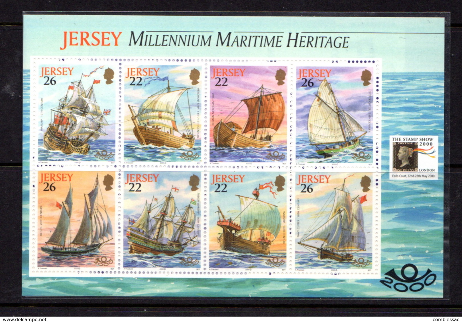 JERSEY    2000    The  Stamp  Show  2000   Sheetlet    MNH - Jersey