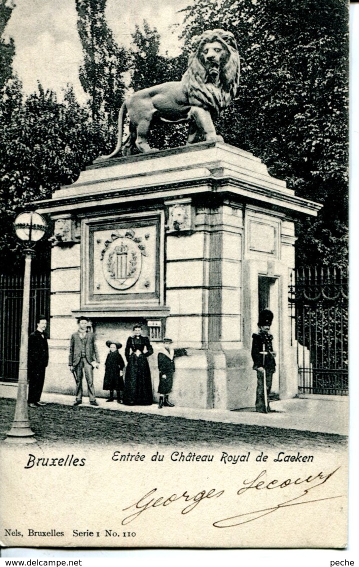 N°70020 -cpa Bruxelles -entrée Du Château Royal De Laeken- - Monuments, édifices