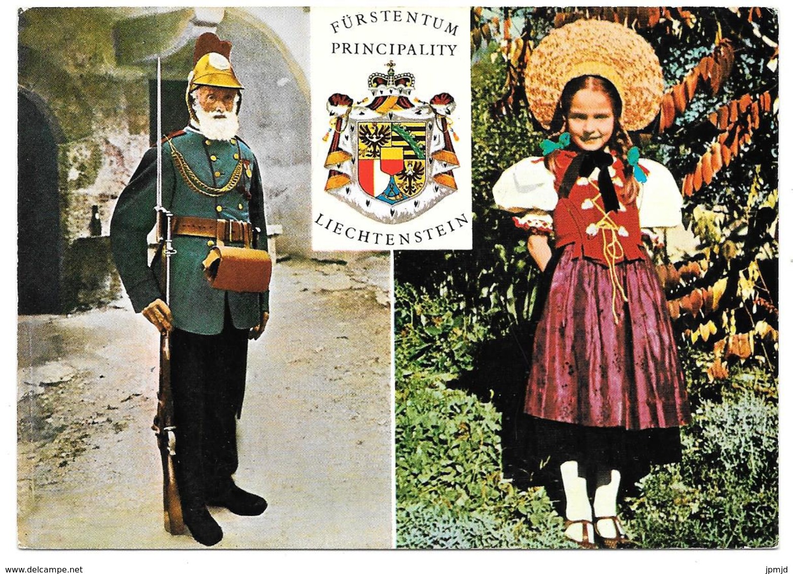 FÜRSTENTUM PRINCIPALITY LIECHTENSTEIN - Letzter Soldat - Ludmila V. Falz-Fein, Nationaltracht - 1971 - Blason - Liechtenstein