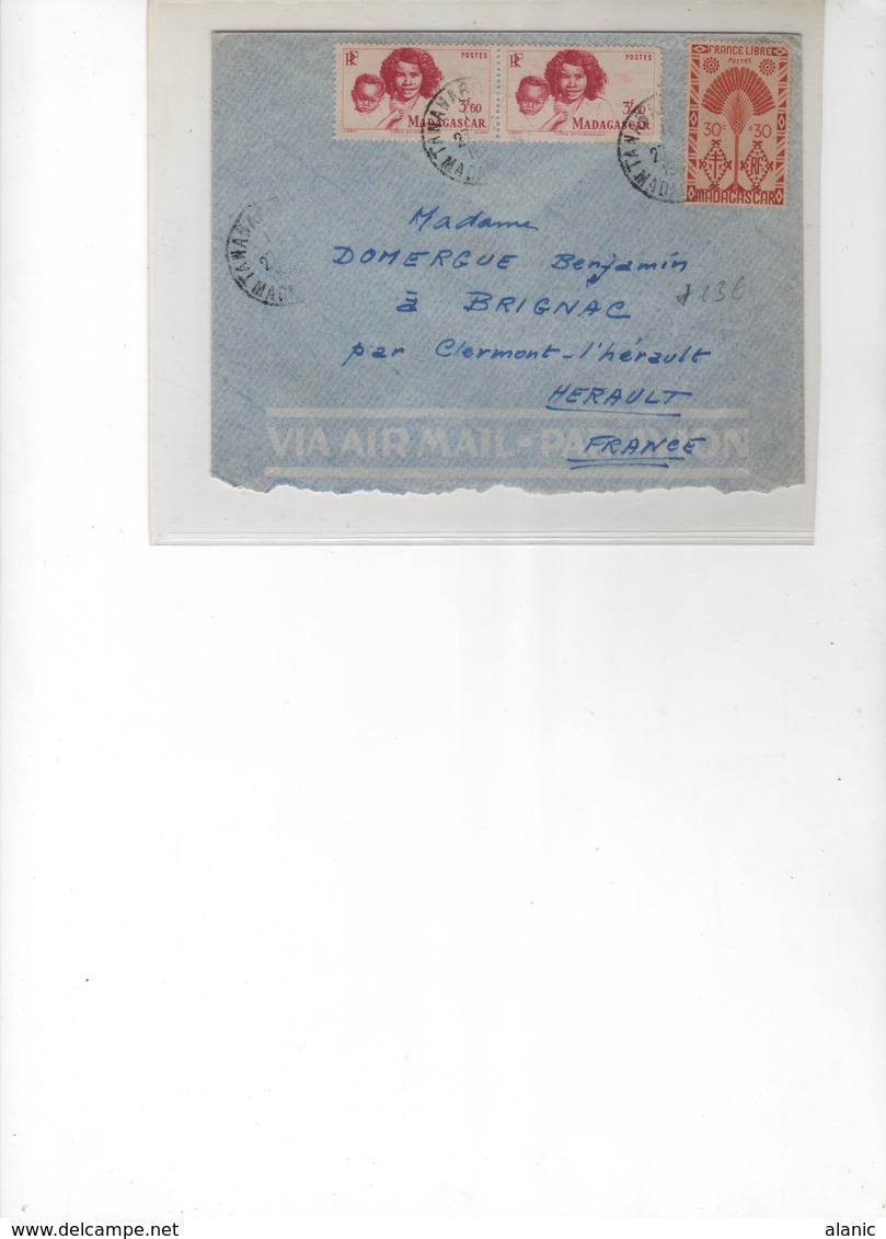 Madagascar 1940-1960 > Lettres N°268(x2) N°311 - Covers & Documents