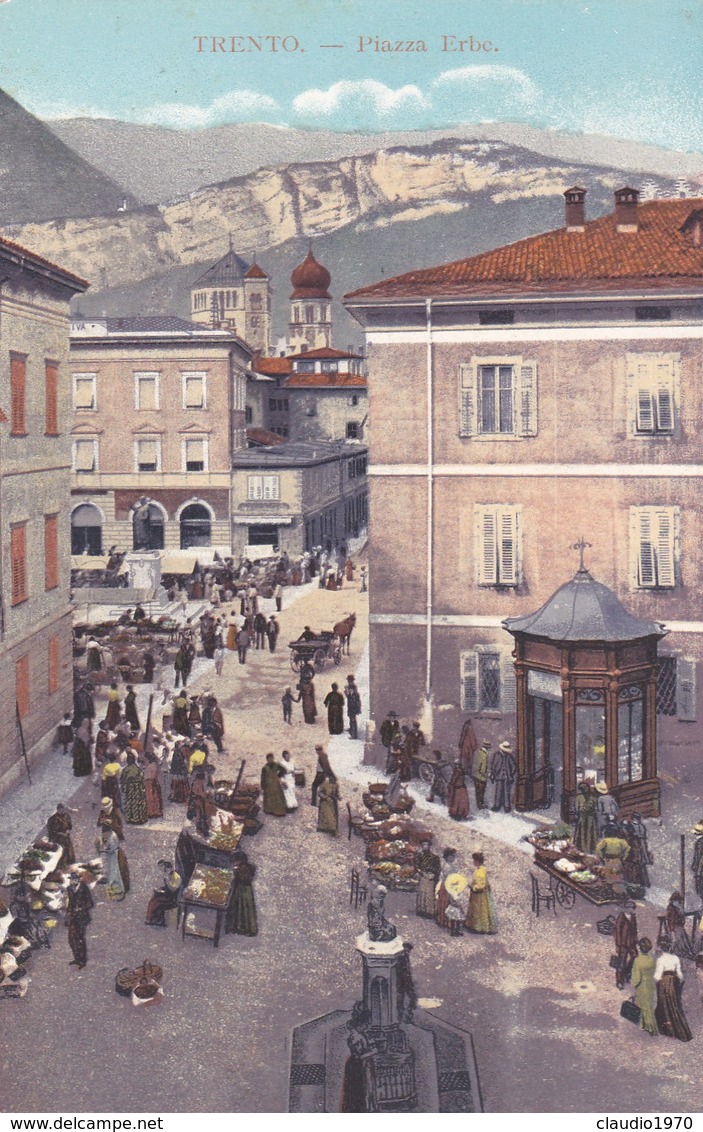 CARTOLINA - POSTCARD - TRENTO - PIAZZA ERBE - Trento