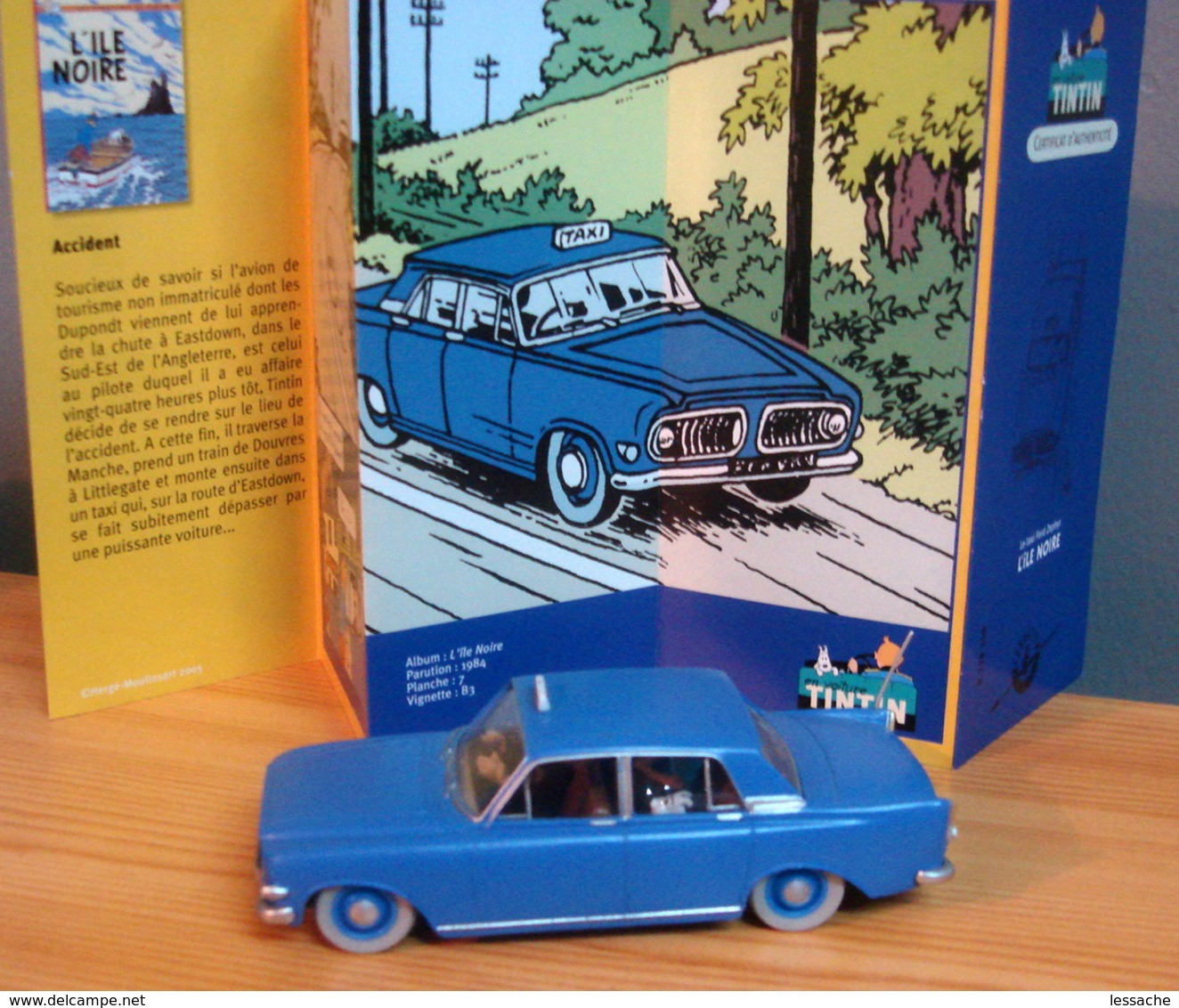 Voiture LE TAXI FORD ZEPPHYR SIX MK III, 1/43 De Tintin Et L'Ile Noire, TINTIN - Tim & Struppi