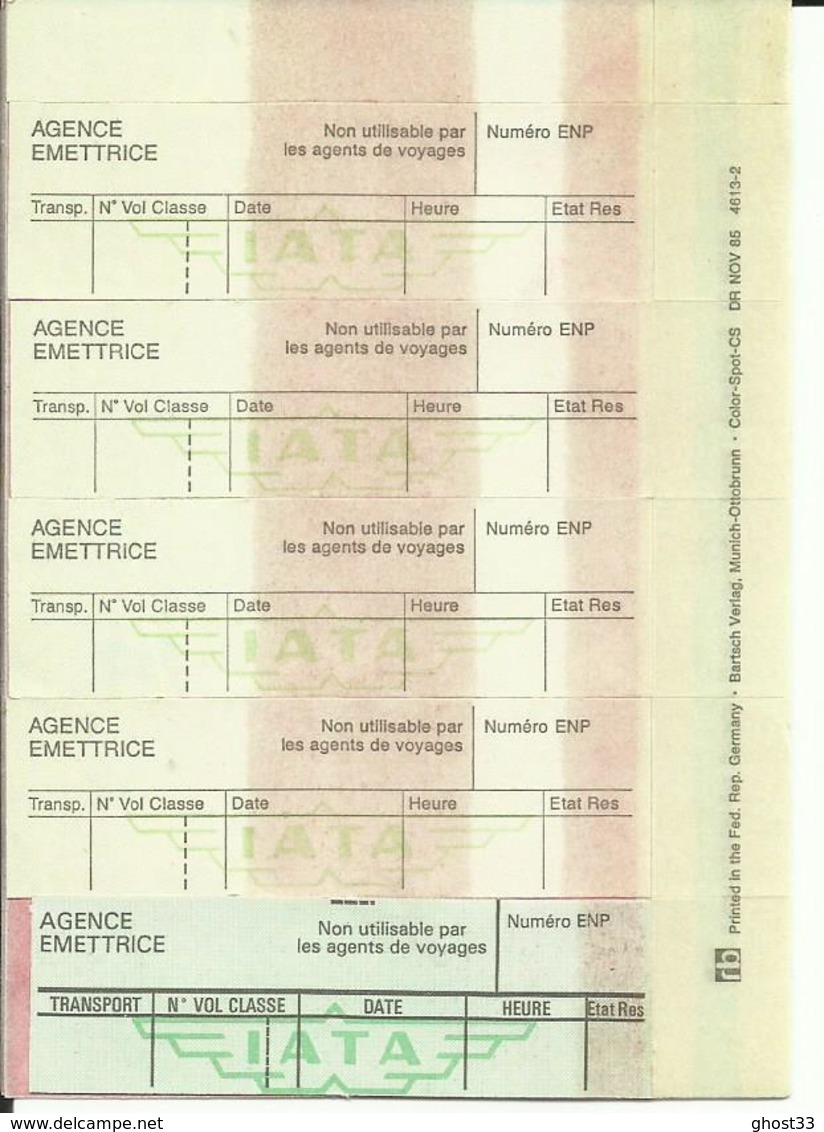 IATA - Billet/Ticket Passager - Languettes Pour Modification Manuscrite De Billet - Tickets