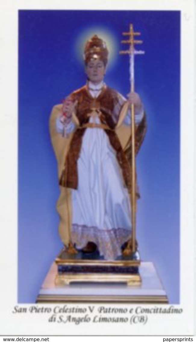 Sant'Angelo Limosano CB - Santino SAN PIETRO CELESTINO V - PERFETTO P85 - Religione & Esoterismo