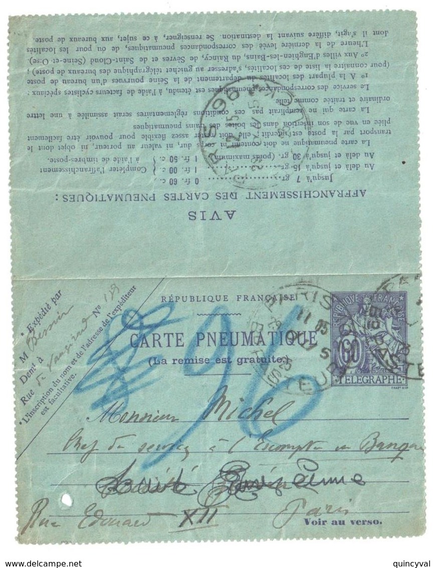 PARIS 102 Bd Pasteur Ob 29 5 1925 Carte Lettre 60 C Chaplain Yv 2599 Storch F1 - Rohrpost