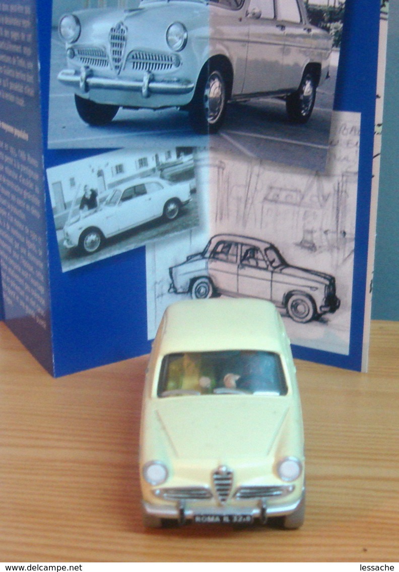 VOITURES DES JOURNALISTES ALFA ROMEO GUILIETTA BERLINA De 1960, 1/43, Tintin Et Les Bijoux De La Castafiore - Kuifje