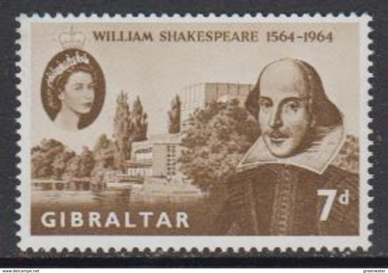 Gibraltar 1964 William Shakespeare 1v ** Mnh (41487W) - Gibraltar