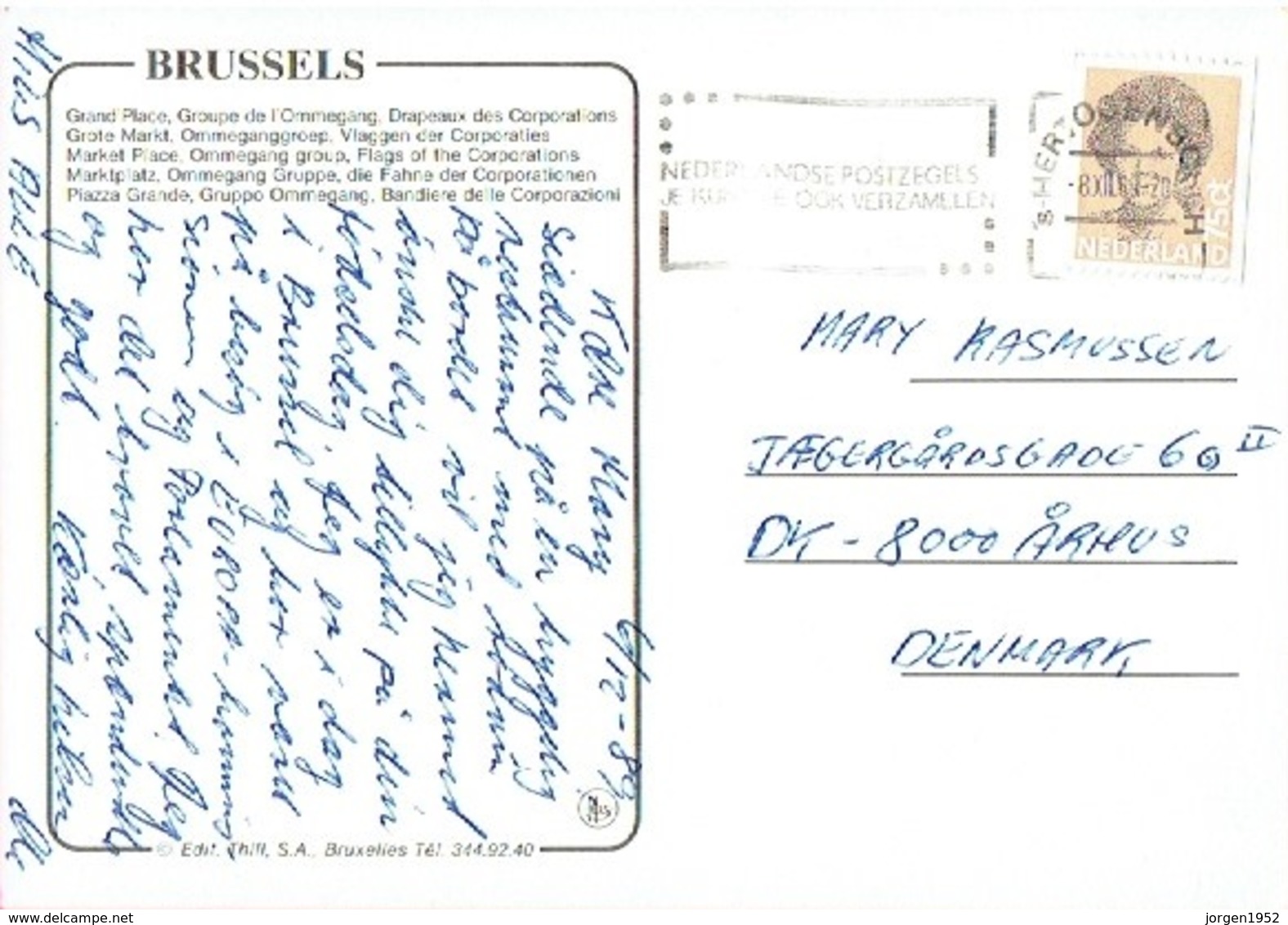 NETHERLANDS # POSTCARD FROM BRUSSELS - Covers & Documents