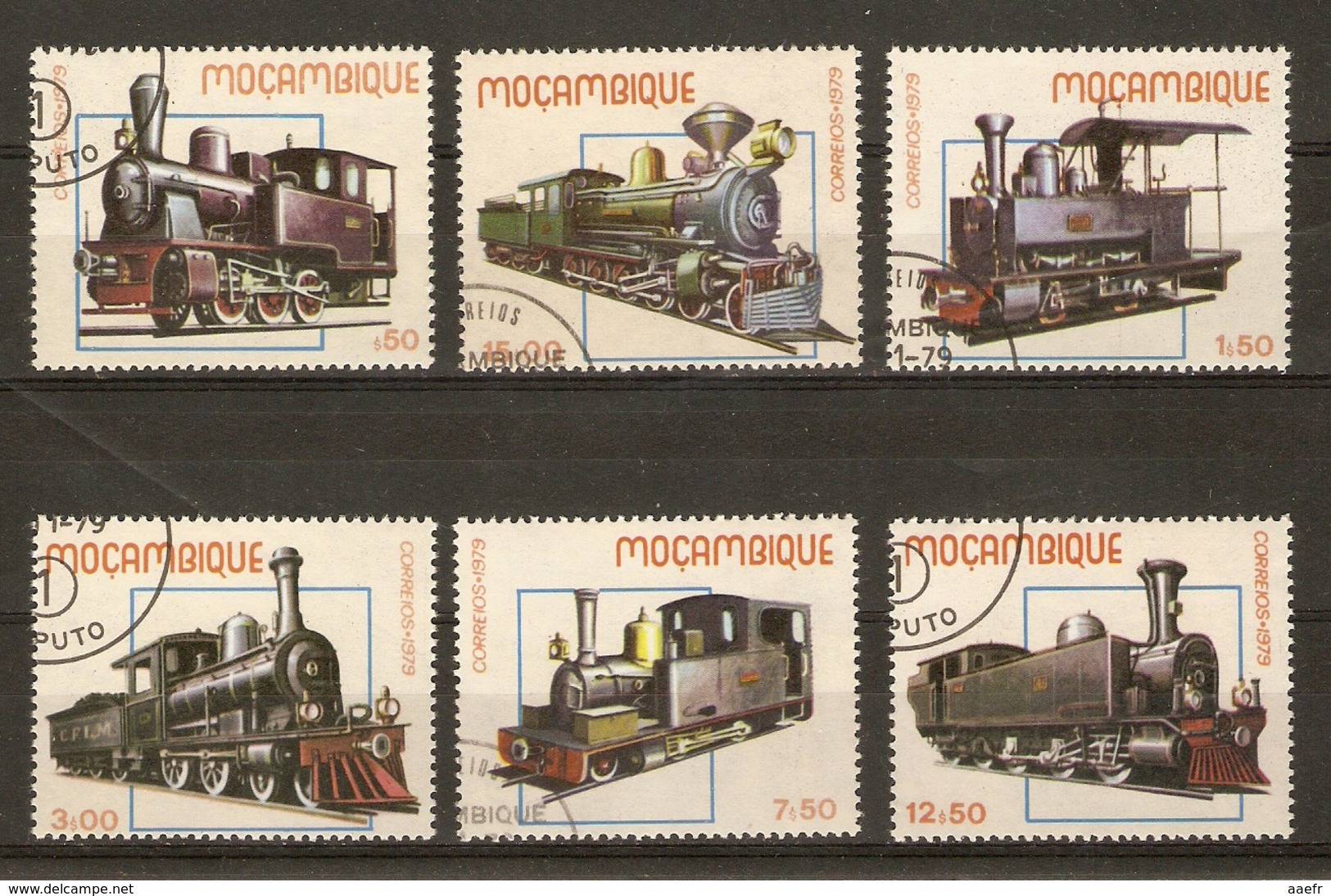 Mozambique 1979 - Locomotives - Série Complète De 6° - 713/8 - Mozambique