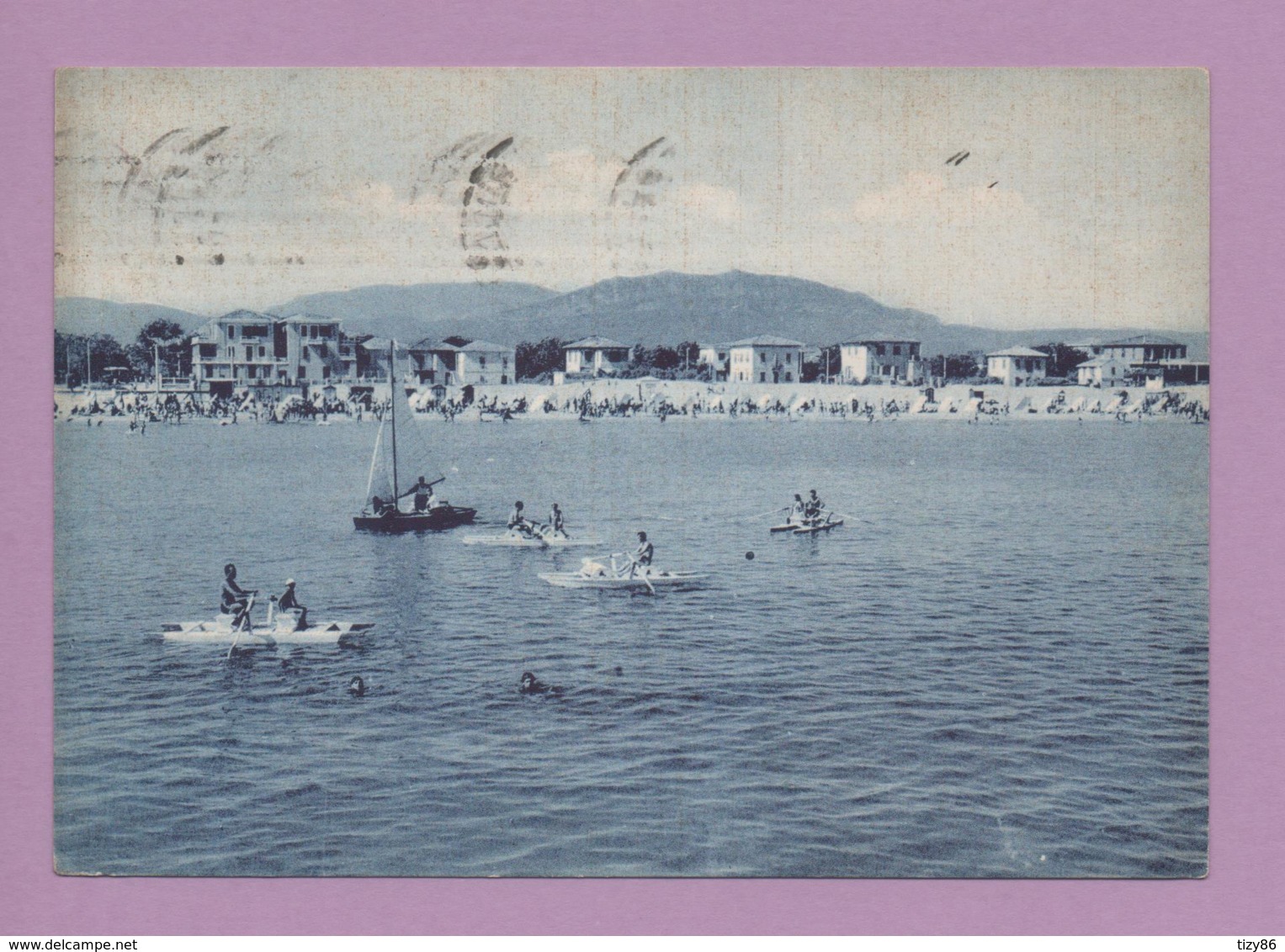 Miramare Di Rimini - Spiaggia Con Veduta Di S. Marino - Rimini