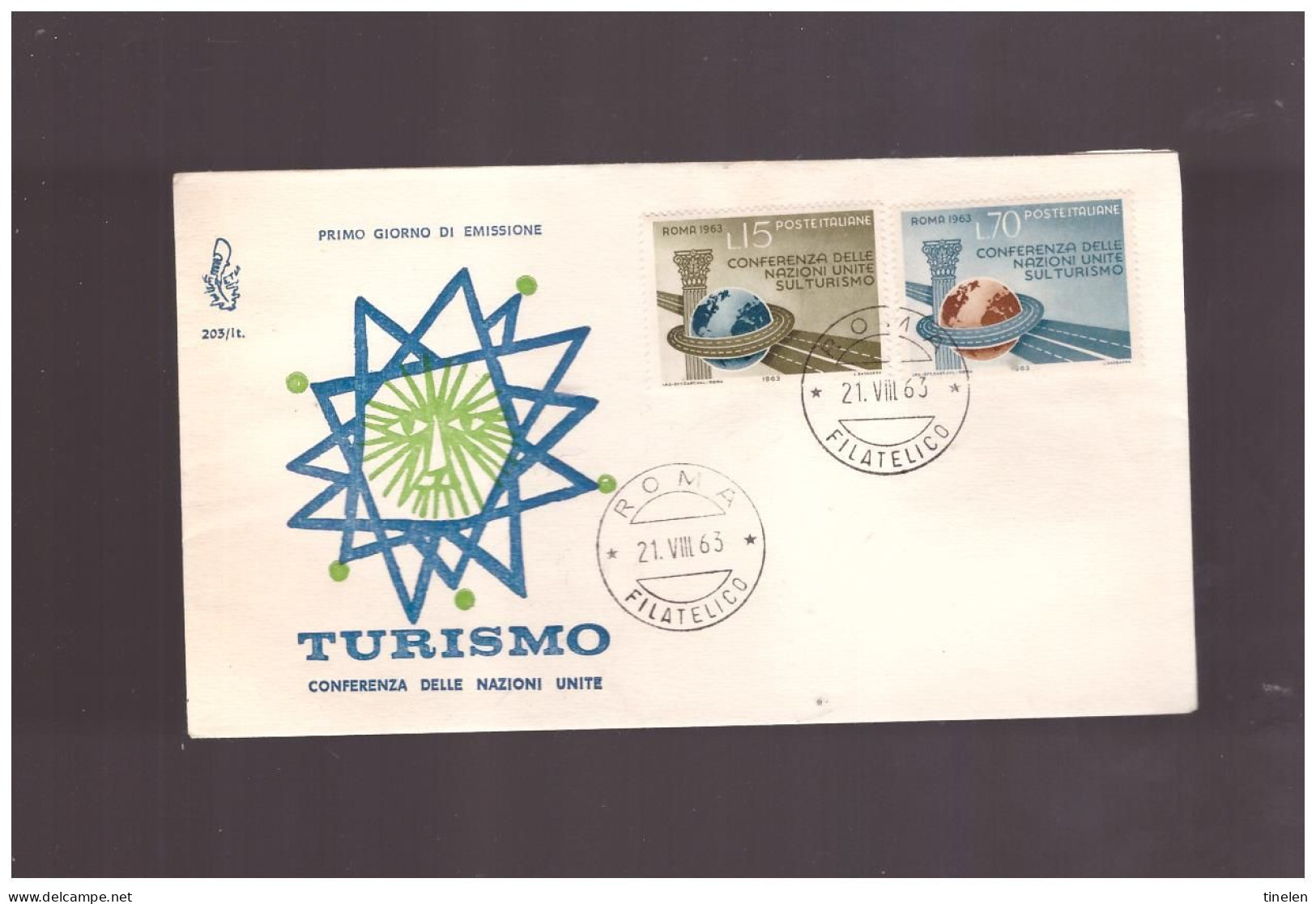 Italia-1963 Fdc " Turismo" Ed Venetia - FDC