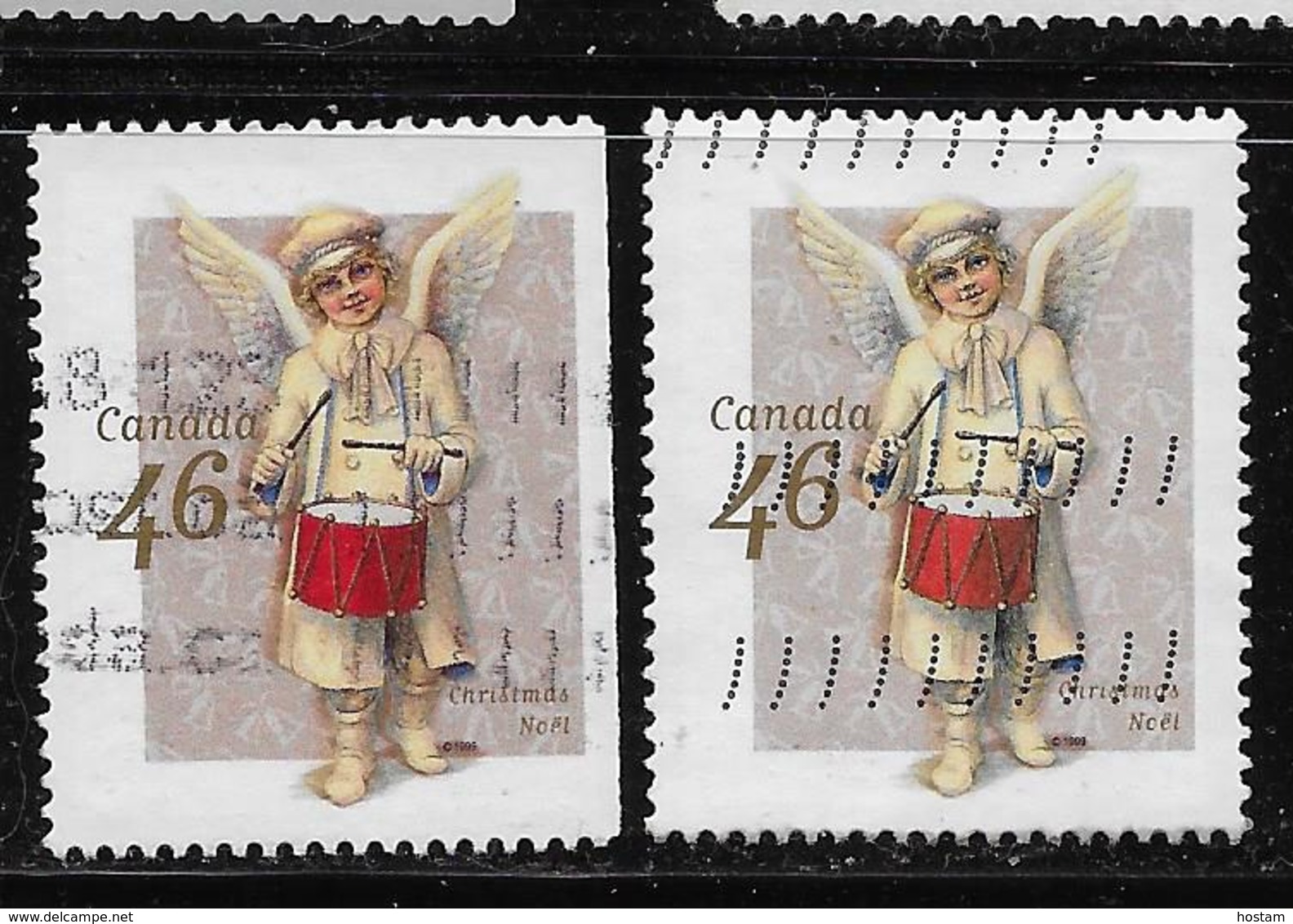 CANADA, 1999. USED  # 1815-15as,  CHRISTMAS    VICTORIAN ANGEL   With DRUM   USED - Oblitérés