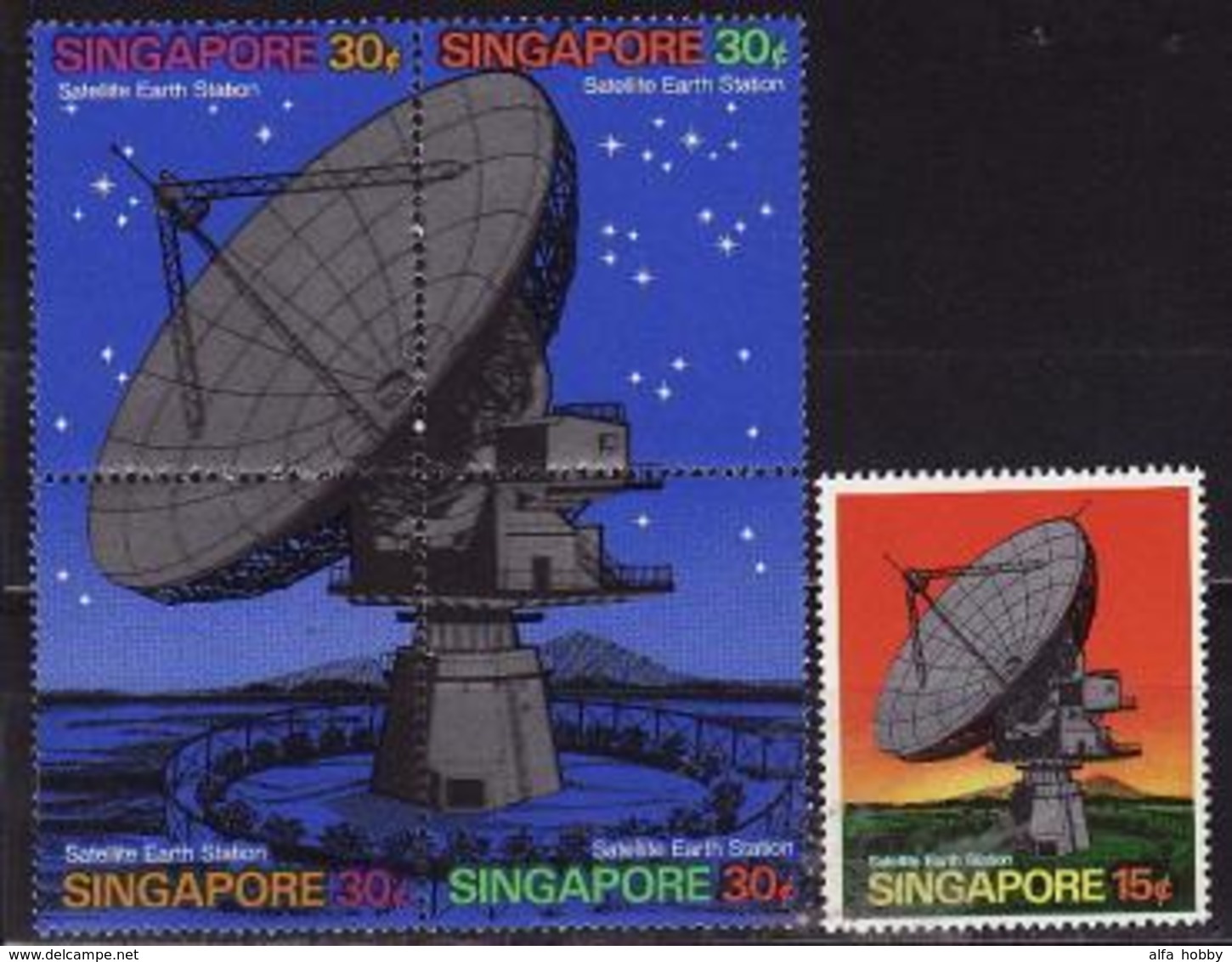 Singapore, 1971, Satellite Stations, 5 Stamps 72 Euro - Asia