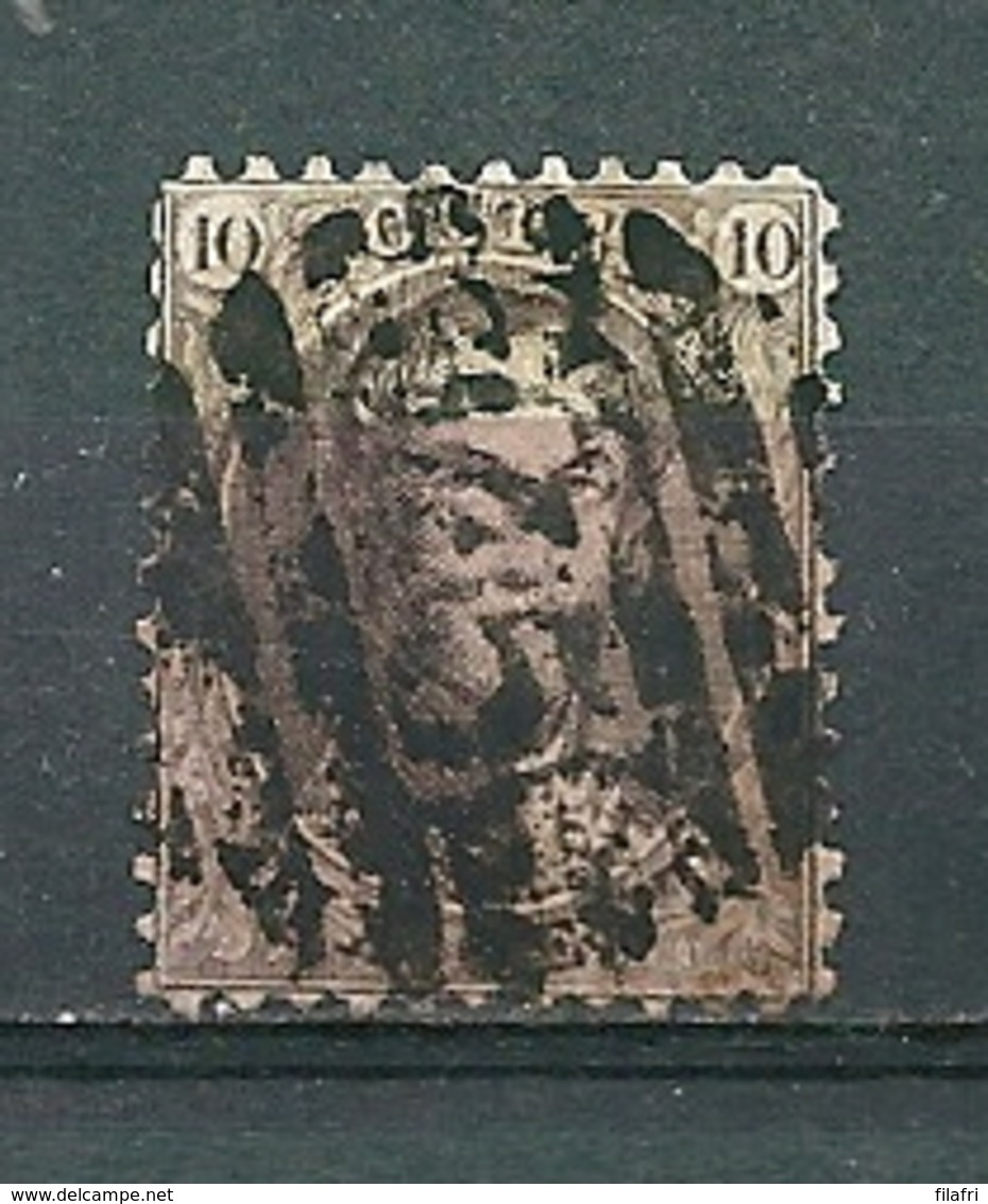 Nr 14 Gestempeld P 45 8 B GAND - Cote 5,50 + COBA 1,00 - 1863-1864 Médaillons (13/16)