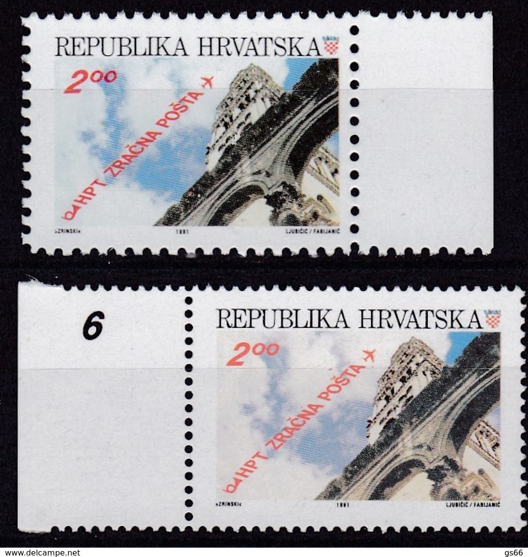 KROATIEN, 1991, 180, Flugpost Zagreb-Split. MNH ** - Kroatien