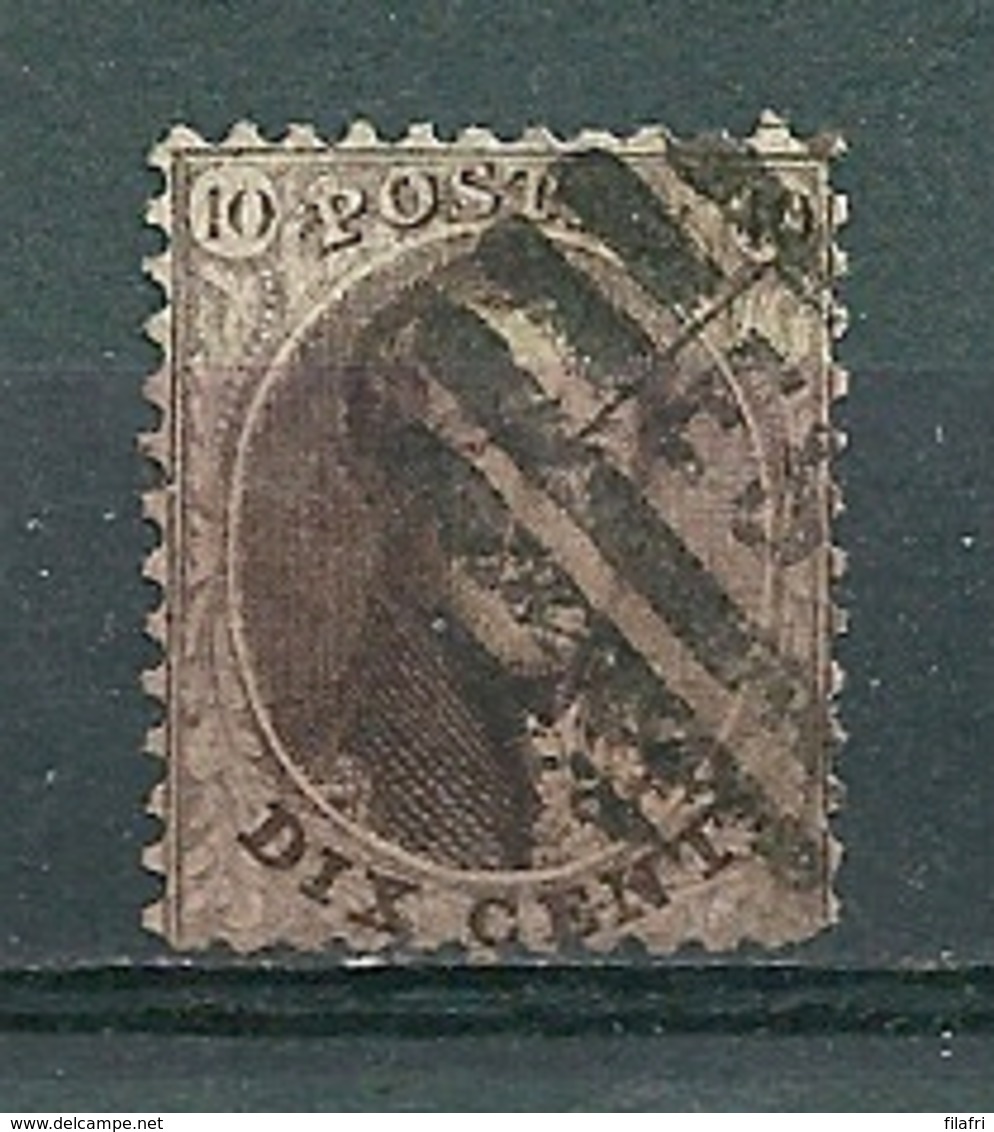 Nr 14 Gestempeld P EST - Cote 5,50 + COBA 10,00 - 1863-1864 Médaillons (13/16)