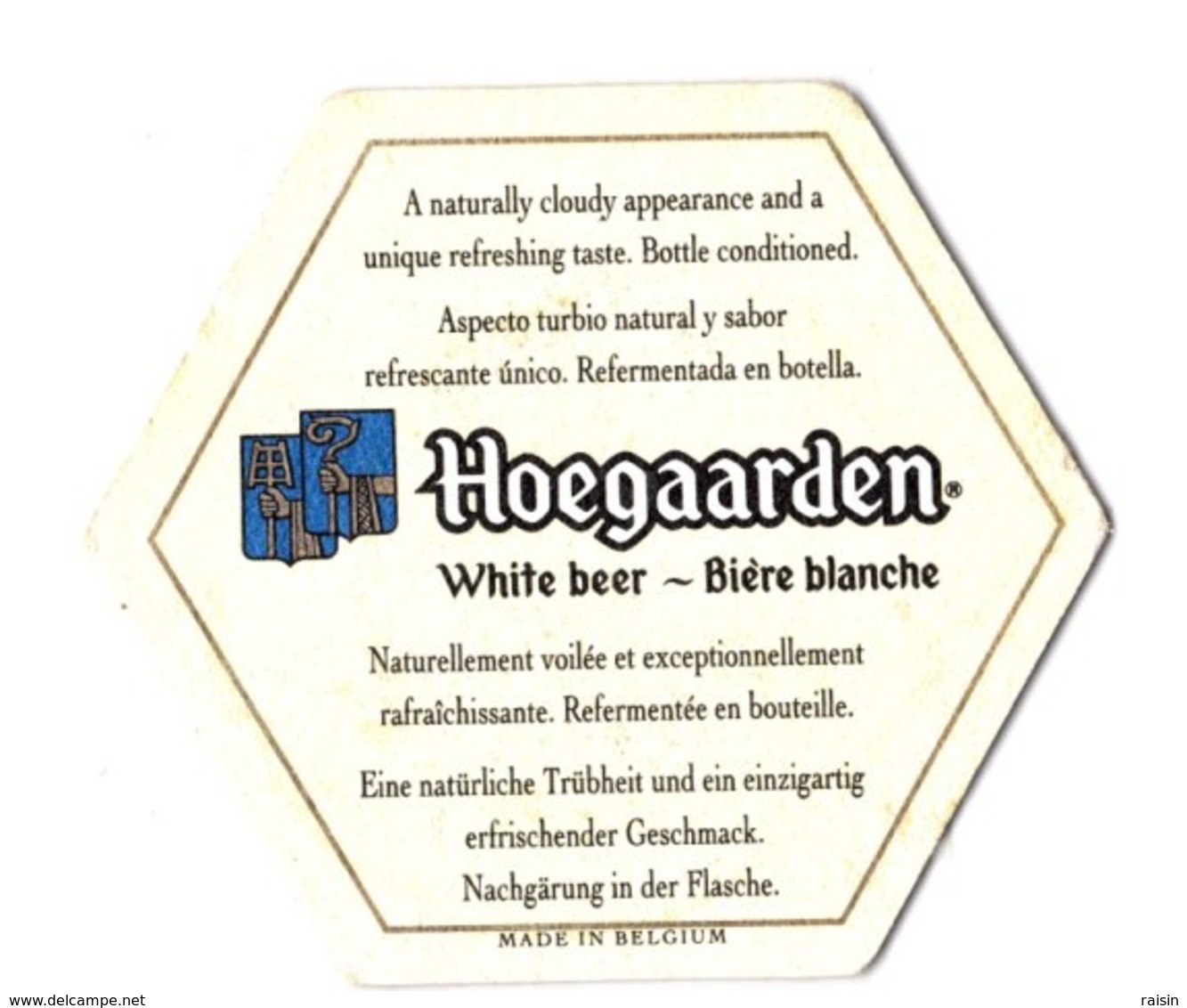 Belgique Hoegaarden Bière Blanche Sous Bock état Moyen - Beer Mats