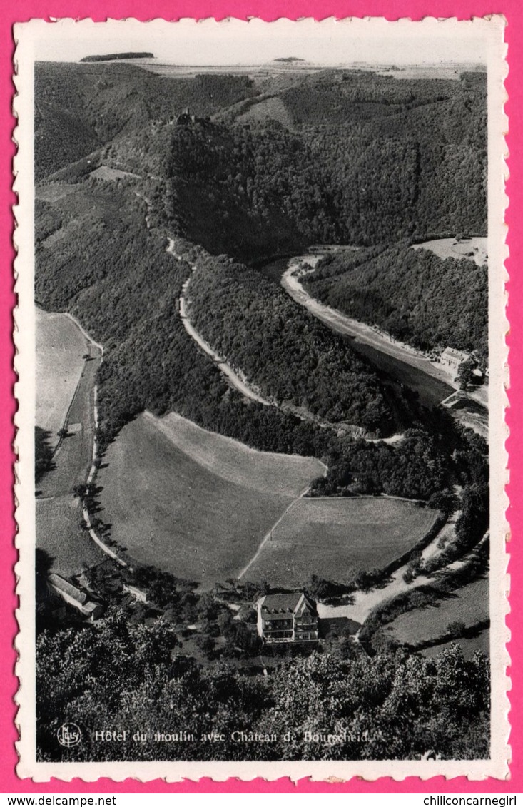 Cp Dentelée - Hôtel Du Moulin ( Propr. Vve KREMER ) Avec Château De Bourscheid - Vue Aérienne - THILL - Ph. PAUL FEIDER - Bourscheid