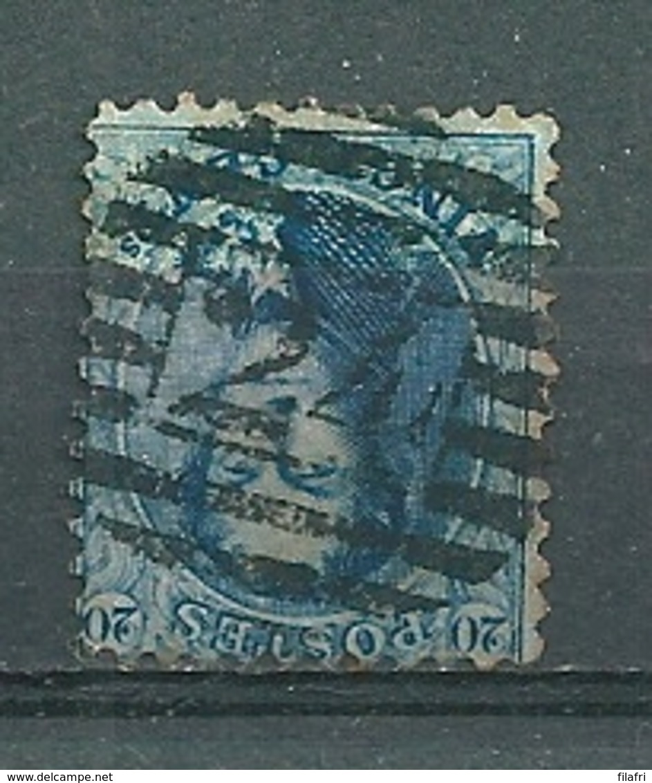 Nr 15 Gestempeld P 24 BRUXELLES - Cote 5,50 + COBA 1,00 - 1863-1864 Médaillons (13/16)