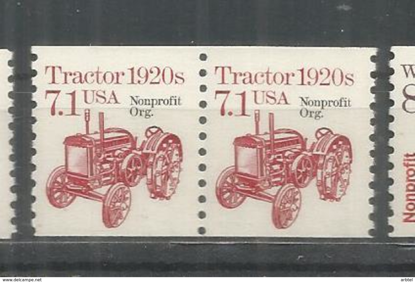 ESTADOS UNIDOS USA TRACTOR 1920S AGRICULTURA NONPROFIT ORG - Agricultura