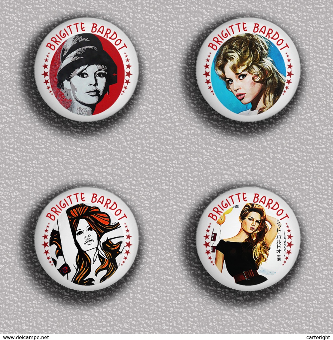 Brigitte Bardot Movie Film Fan ART BADGE BUTTON PIN SET 13 (1inch/25mm Diameter) 35 DIFF - Cinema