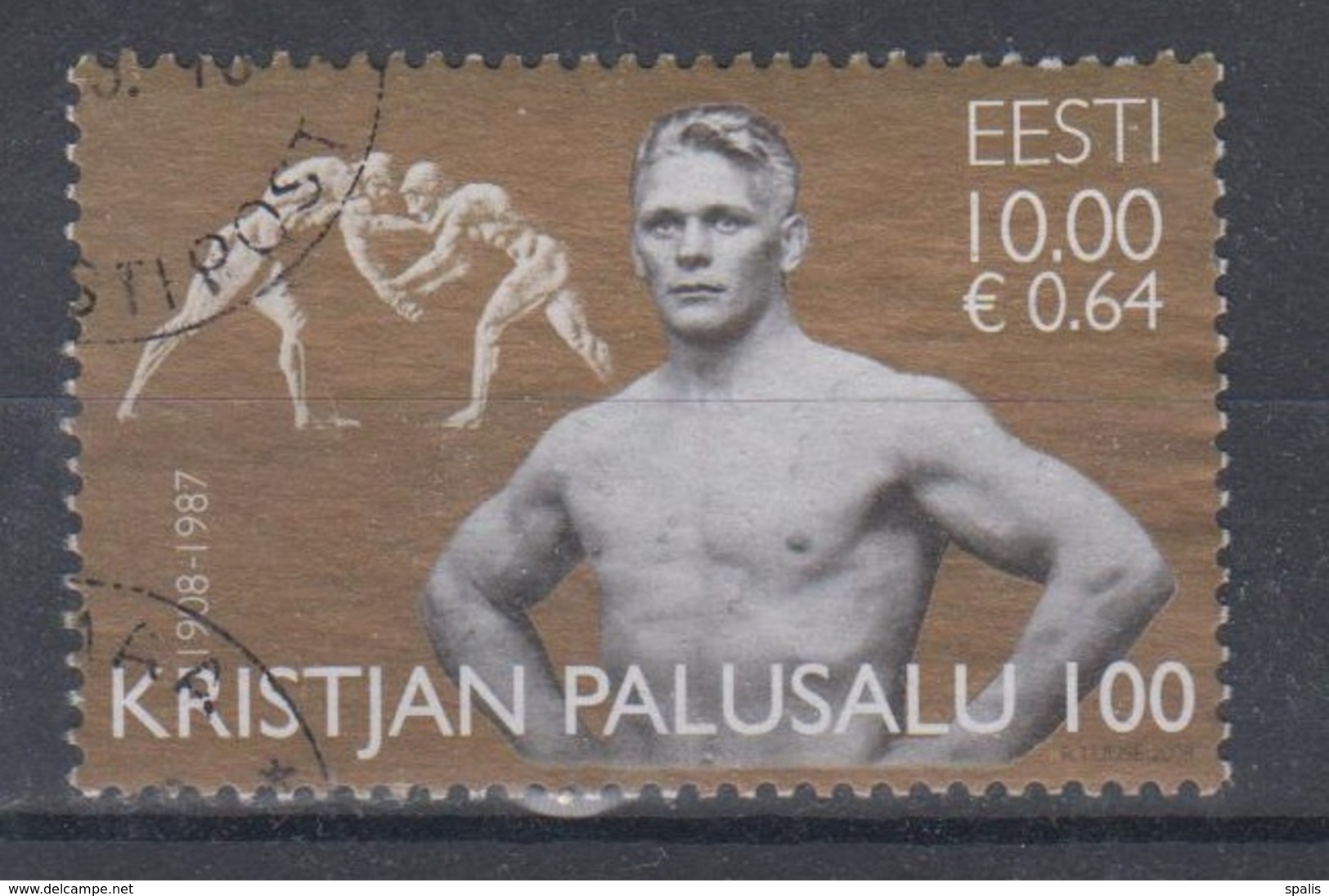 Estonia 2008 Mi 607 Used  Olympic Champion K.Palusalu - Estonia