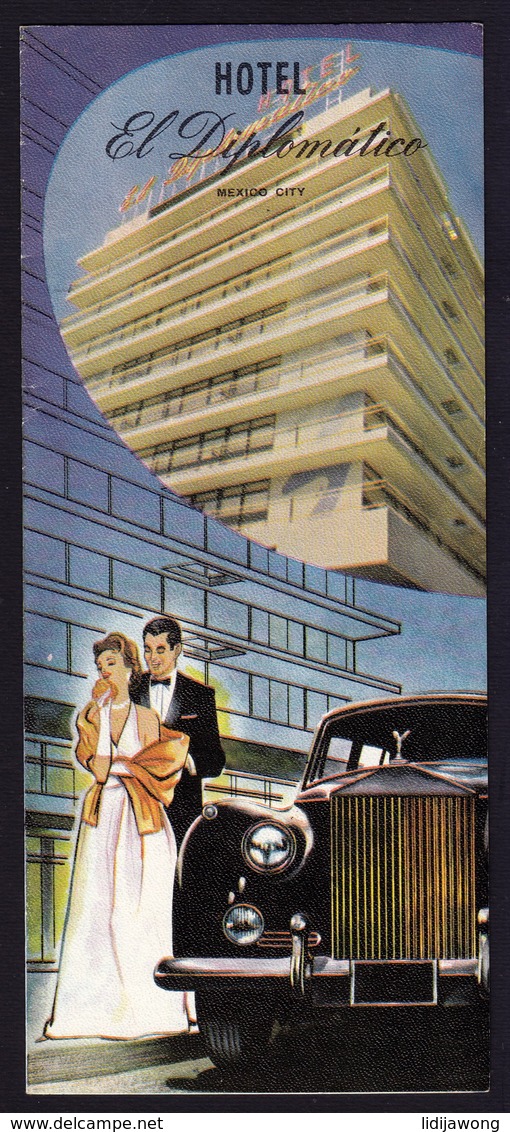 MEXICO - HOTEL EL DIPLOMATICO - Publicité Pubblicità FOLDER BROCHURE GUIDE - ROLLS ROYCE AUTO CAR (see Sales Conditions) - Dépliants Turistici