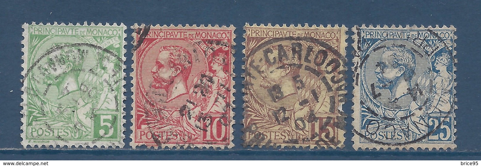 ⭐ Monaco - YT N° 22 à 25 - Oblitéré - 1901 ⭐ - Used Stamps
