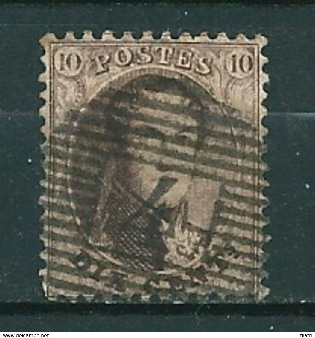 Nr 14A Gestempeld P 4 ANVERS - Cote 4,50 + COBA 1,00 - 1863-1864 Médaillons (13/16)