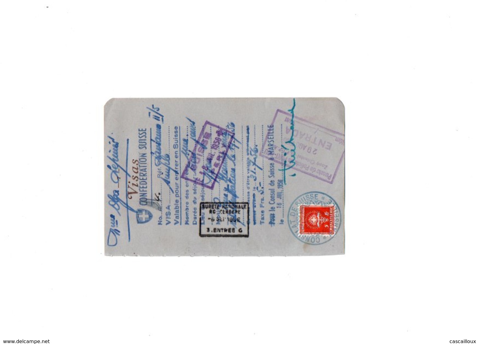 Une Feuille De Passeport - Other & Unclassified