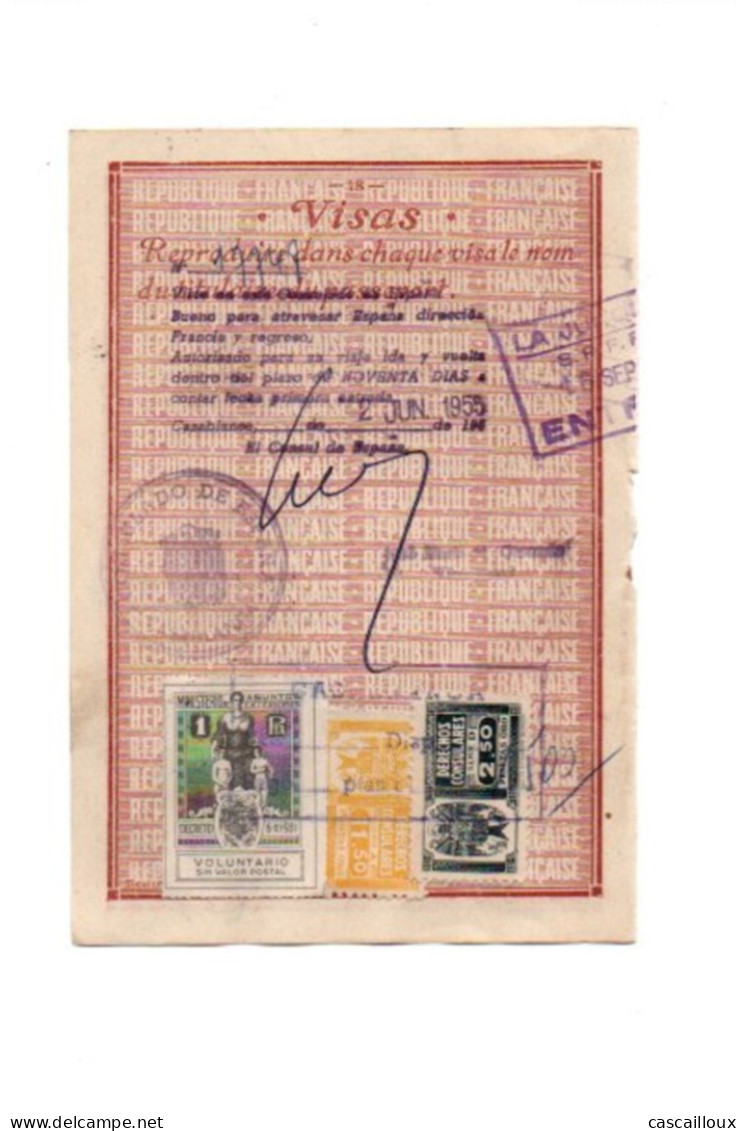 Une Feuille De Passeport - Covers & Documents