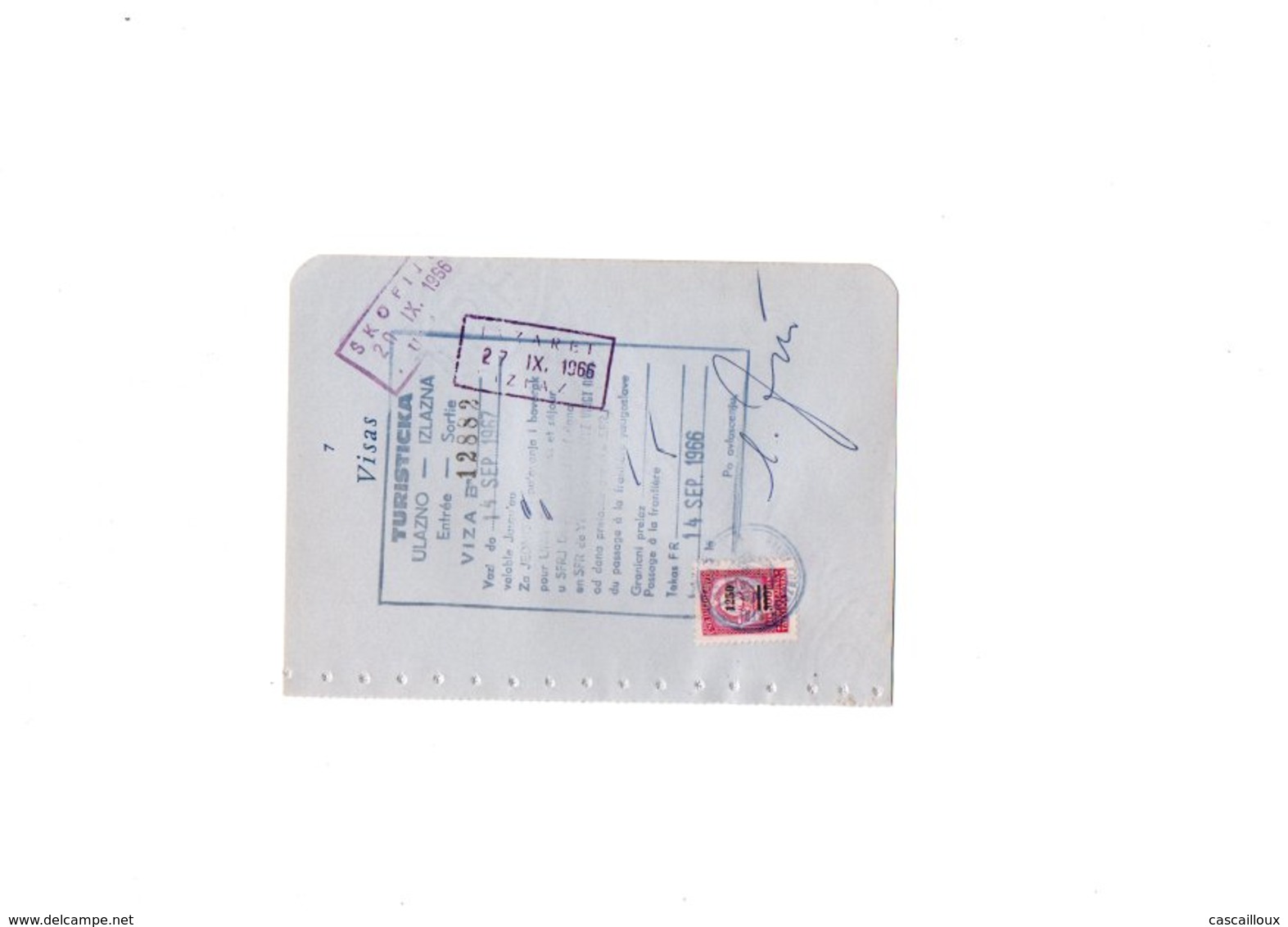 Une Feuille De Passeport - Other & Unclassified