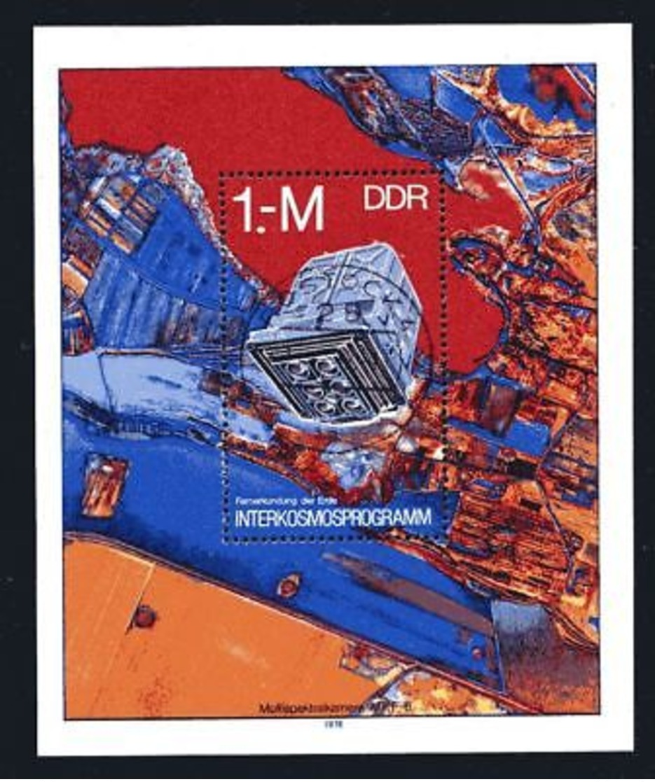 DDR Bl. 52 Interkosmos Ersttagssonderstempel - Europa