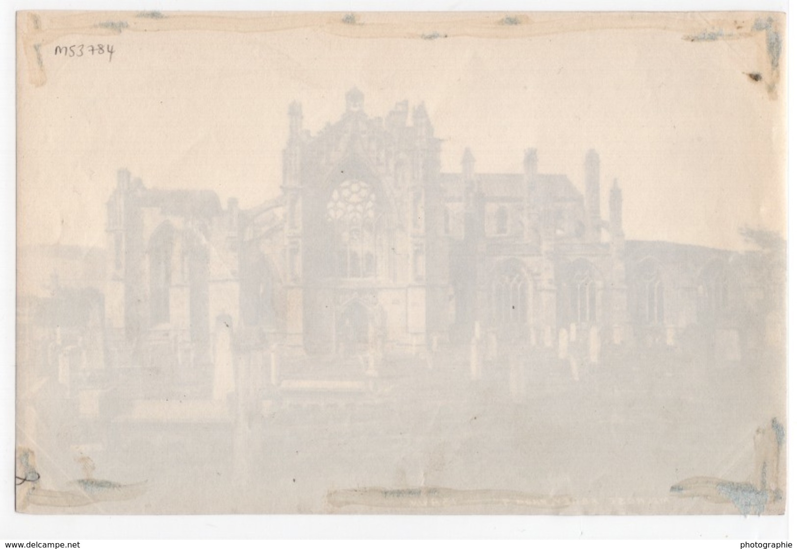 Ecosse Abbaye De Melrose Abbey Ruines Ancienne Photo James Valentine 1880 - Anciennes (Av. 1900)