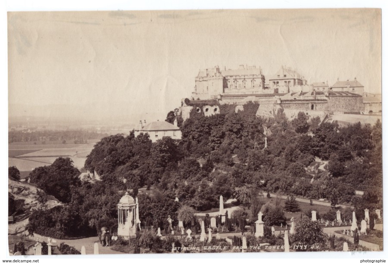 Ecosse Chateau De Stirling Depuis La Tour Ancienne Photo James Valentine 1880 - Anciennes (Av. 1900)