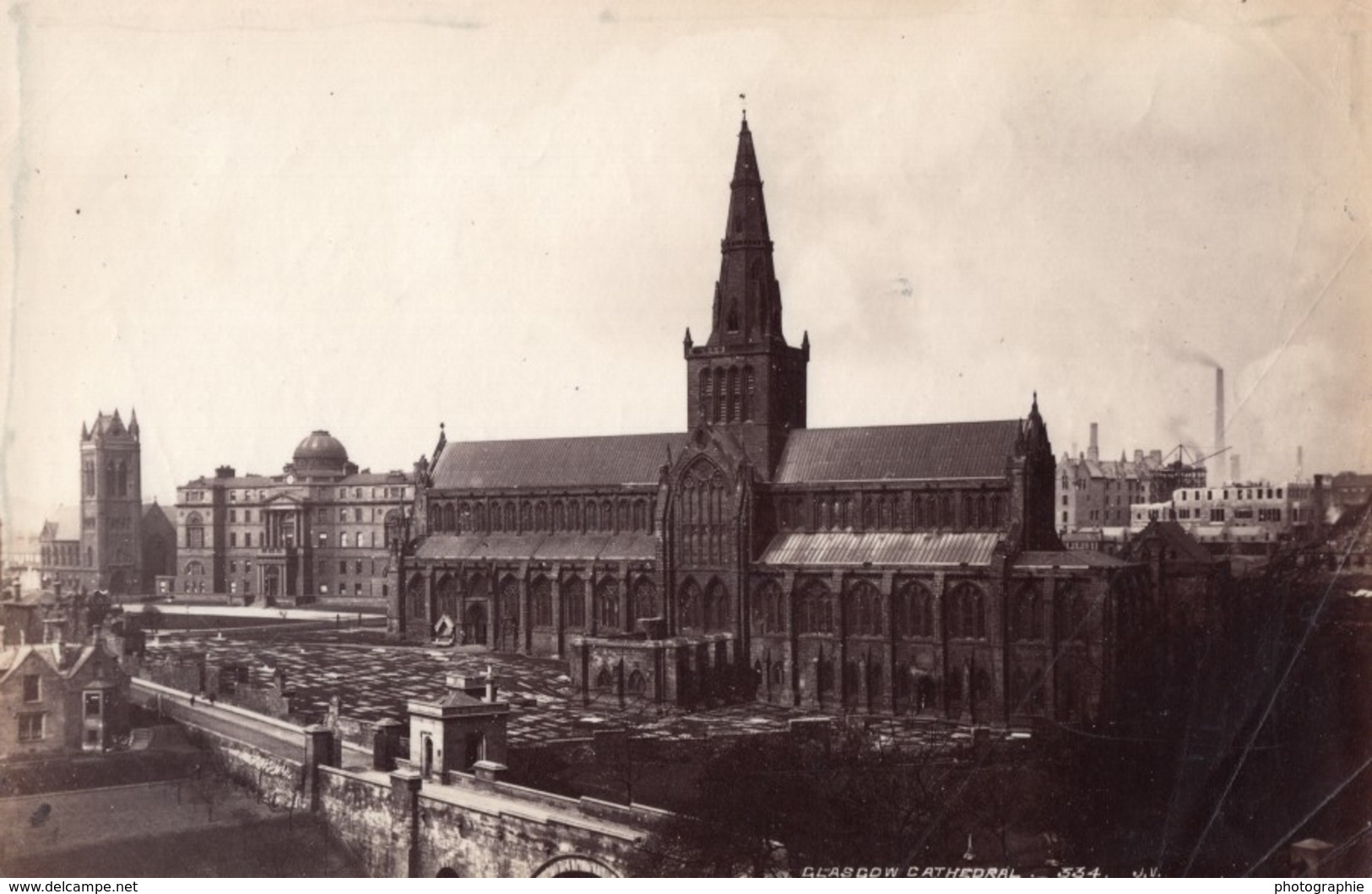 Ecosse Cathedrale De Glasgow Ancienne Photo James Valentine 1880 - Anciennes (Av. 1900)