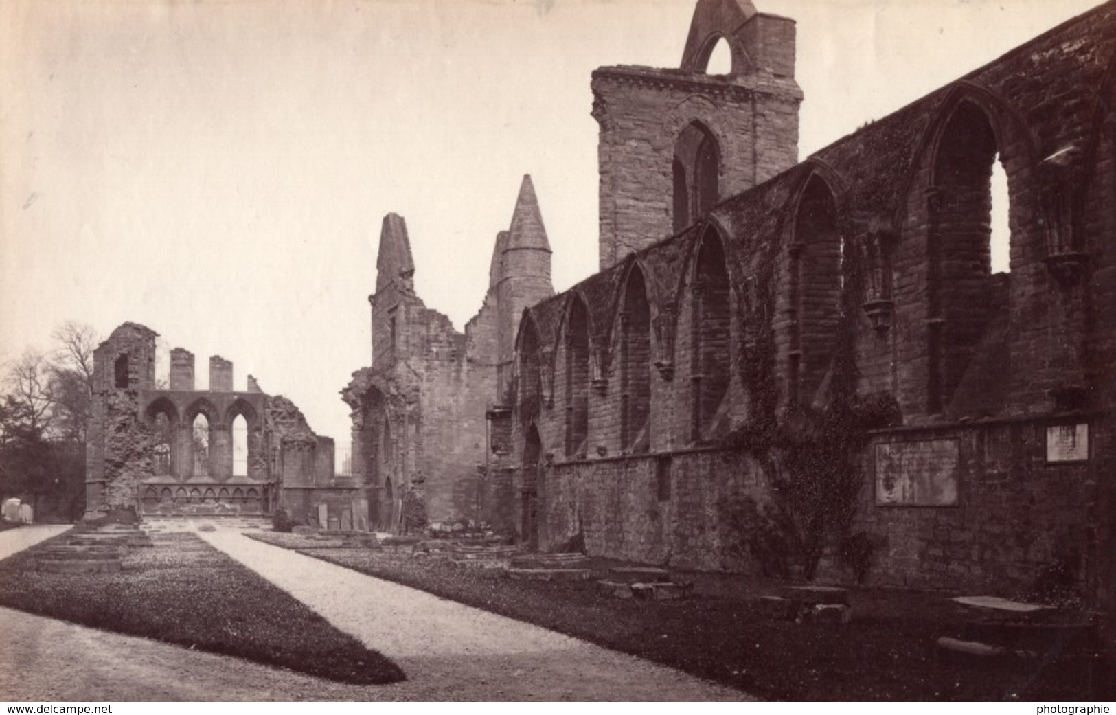 Ecosse Abbaye Arbroath Abbey Ruines Ancienne Photo James Valentine 1880 - Anciennes (Av. 1900)