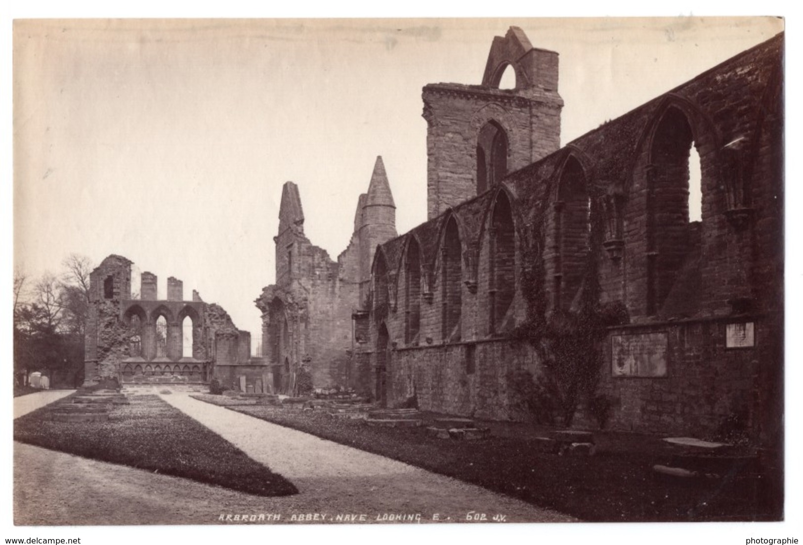 Ecosse Abbaye Arbroath Abbey Ruines Ancienne Photo James Valentine 1880 - Anciennes (Av. 1900)