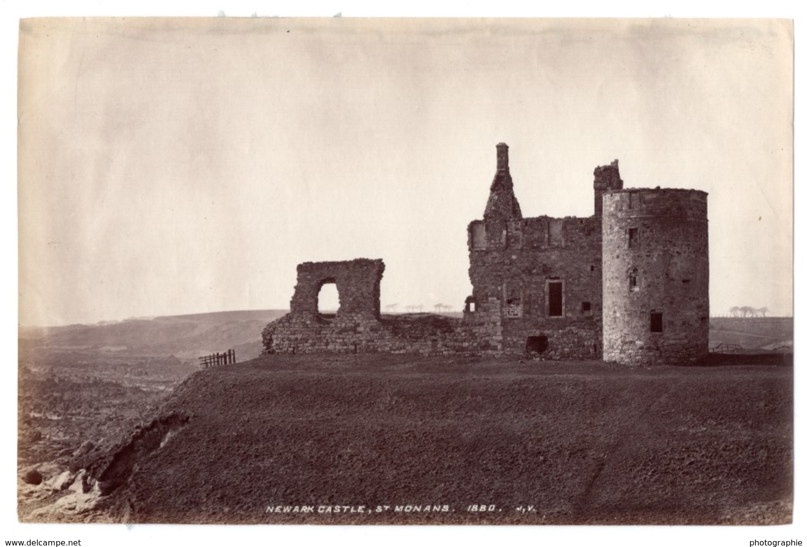 Ecosse Chateau De Newark Castle St Monans Ancienne Photo James Valentine 1880 - Anciennes (Av. 1900)