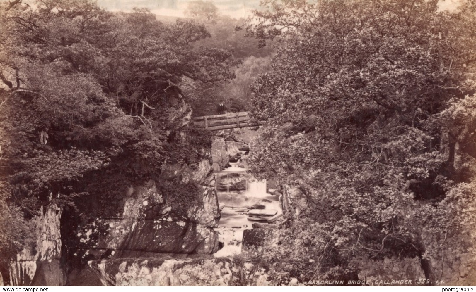 Ecosse Callender Pont De Bracklinn Falls Bridge Ancienne Photo James Valentine 1880 - Anciennes (Av. 1900)