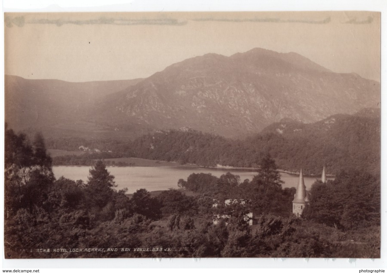 Ecosse Loch Achray Trossachs Hotel Ben Venue Ancienne Photo James Valentine 1880 - Anciennes (Av. 1900)