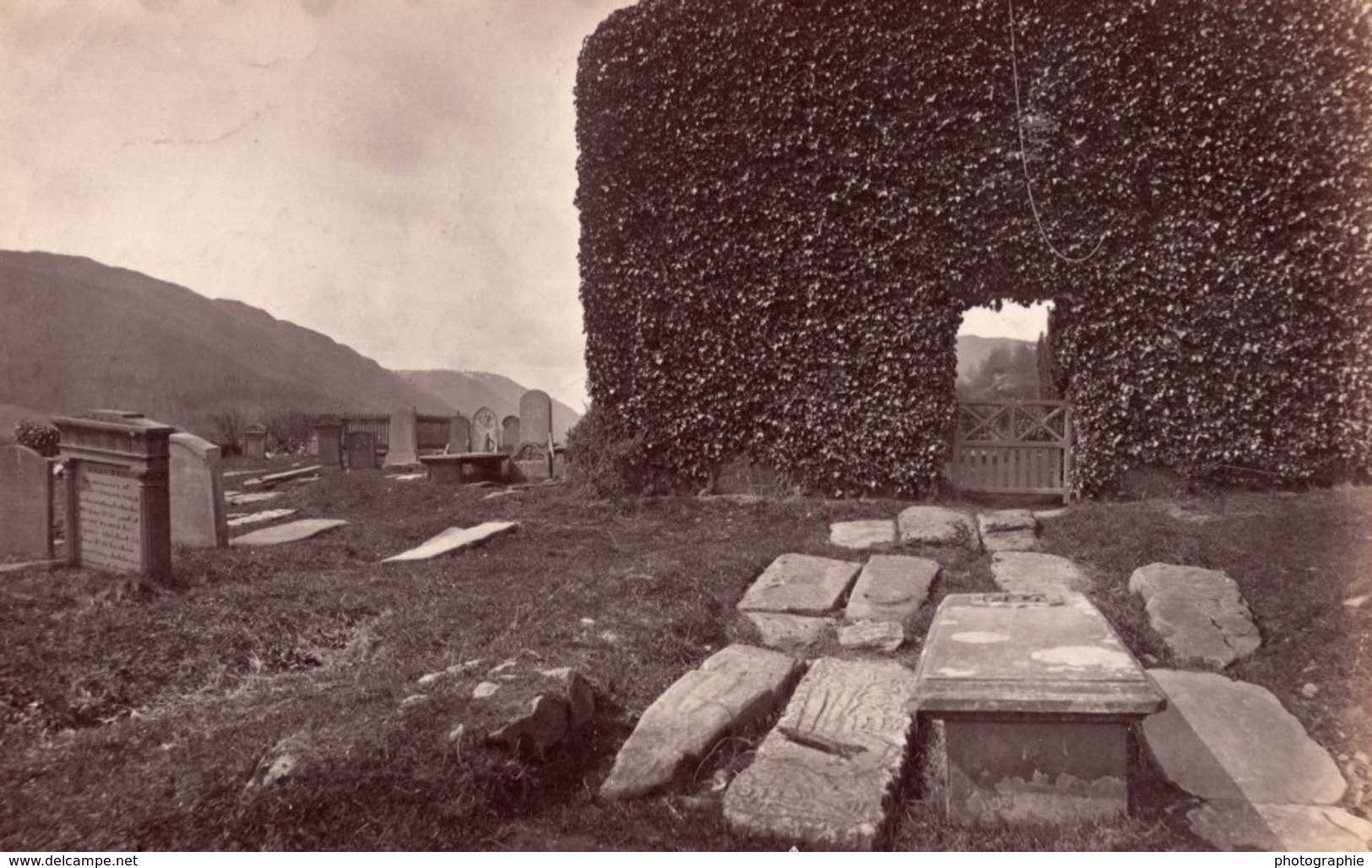 Ecosse Balquhidder Tombe De Rob Roy's Grave Ancienne Photo James Valentine 1880 - Anciennes (Av. 1900)