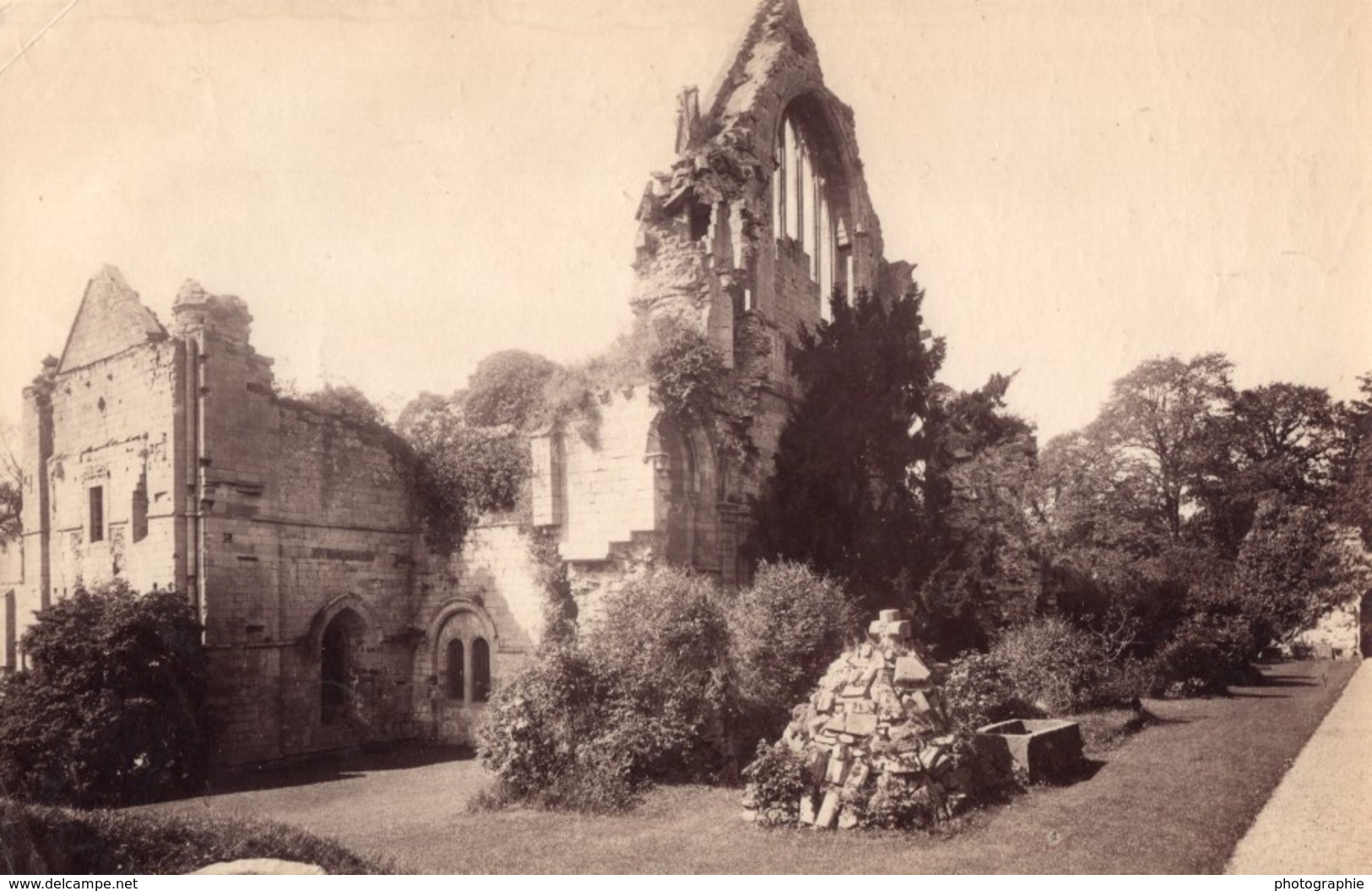 Ecosse Abbaye De Dryburgh Abbey Ruines Ancienne Photo James Valentine 1880 - Anciennes (Av. 1900)